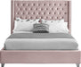 Aiden Pink Velvet Full Bed - Royal Furniture & Gifts (MI) - Multi Location