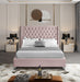 Aiden Pink Velvet Full Bed - Royal Furniture & Gifts (MI) - Multi Location