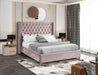 Aiden Pink Velvet Full Bed - Royal Furniture & Gifts (MI) - Multi Location
