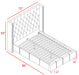 Ashton Navy Linen Queen Bed - Royal Furniture & Gifts (MI) - Multi Location