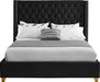 Barolo Black Velvet King Bed - Royal Furniture & Gifts (MI) - Multi Location