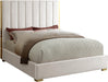 Becca Cream Velvet Queen Bed - Royal Furniture & Gifts (MI) - Multi Location