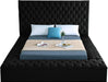 Bliss Black Velvet Queen Bed (3 Boxes) - Royal Furniture & Gifts (MI) - Multi Location