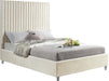Candace Cream Velvet King Bed - Royal Furniture & Gifts (MI) - Multi Location