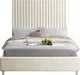 Candace Cream Velvet King Bed - Royal Furniture & Gifts (MI) - Multi Location