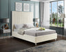 Candace Cream Velvet King Bed - Royal Furniture & Gifts (MI) - Multi Location