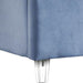 Candace Sky Blue Velvet Twin Bed - Royal Furniture & Gifts (MI) - Multi Location