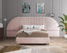 Cleo Pink Velvet Queen Bed (3 Boxes) - Royal Furniture & Gifts (MI) - Multi Location