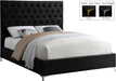 Cruz Black Velvet King Bed - Royal Furniture & Gifts (MI) - Multi Location