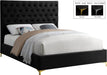 Cruz Black Velvet Queen Bed - Royal Furniture & Gifts (MI) - Multi Location