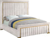 Dolce Cream Velvet Queen Bed (3 Boxes) - Royal Furniture & Gifts (MI) - Multi Location