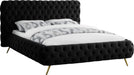 Delano Black Velvet Queen Bed - Royal Furniture & Gifts (MI) - Multi Location