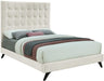Elly Cream Velvet King Bed - Royal Furniture & Gifts (MI) - Multi Location