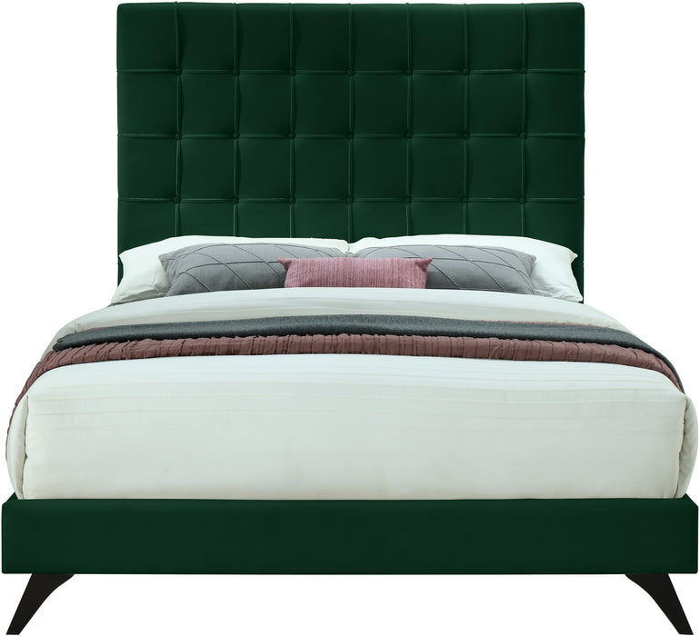 Elly Green Velvet King Bed - Royal Furniture & Gifts (MI) - Multi Location