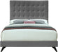 Elly Grey Velvet Queen Bed - Royal Furniture & Gifts (MI) - Multi Location