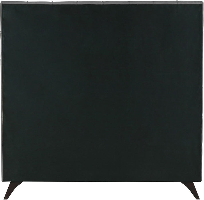 Elly Grey Velvet King Bed - Royal Furniture & Gifts (MI) - Multi Location