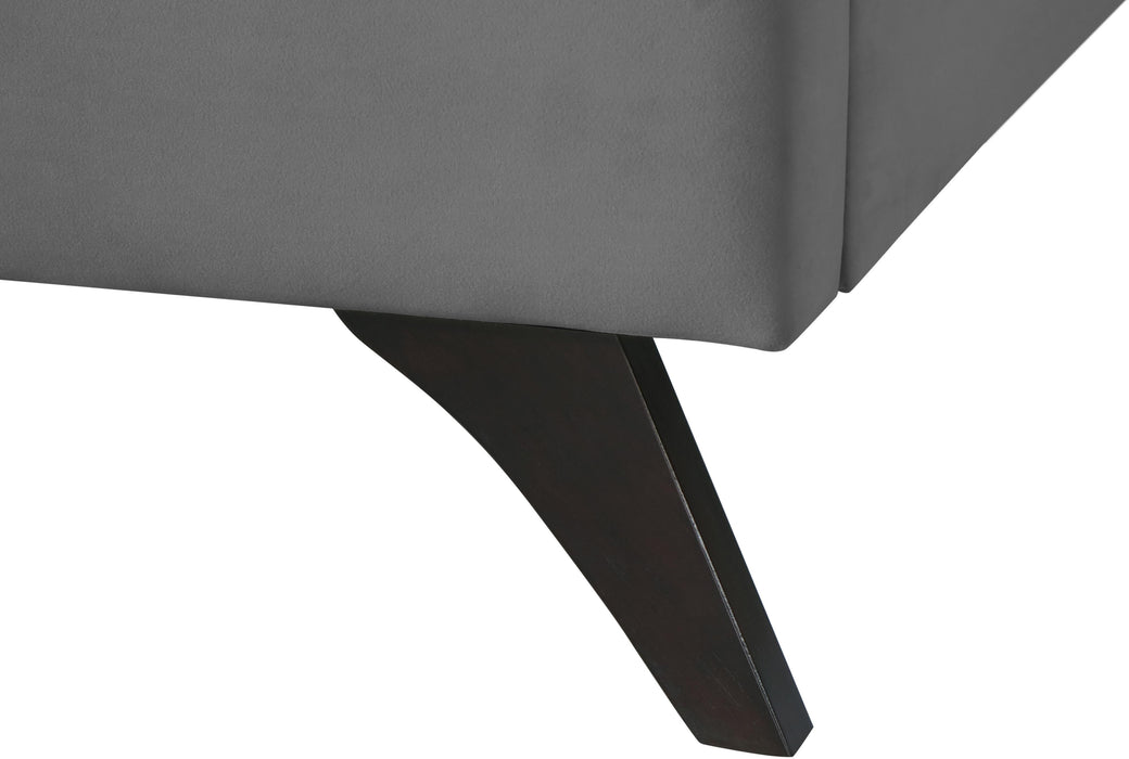 Elly Grey Velvet King Bed - Royal Furniture & Gifts (MI) - Multi Location