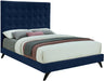 Elly Navy Velvet King Bed - Royal Furniture & Gifts (MI) - Multi Location