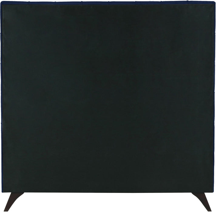 Elly Navy Velvet King Bed - Royal Furniture & Gifts (MI) - Multi Location