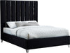 Enzo Black Velvet Queen Bed - Royal Furniture & Gifts (MI) - Multi Location