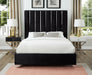 Enzo Black Velvet Queen Bed - Royal Furniture & Gifts (MI) - Multi Location
