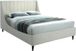 Eva Cream Velvet King Bed - Royal Furniture & Gifts (MI) - Multi Location