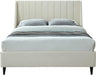 Eva Cream Velvet King Bed - Royal Furniture & Gifts (MI) - Multi Location
