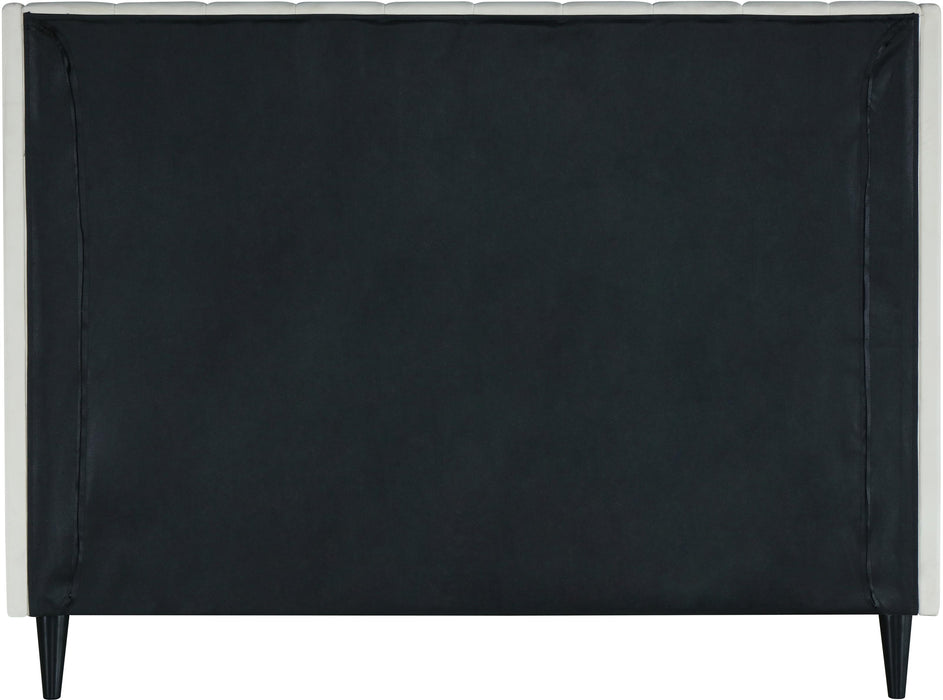 Eva Cream Velvet Full Bed - Royal Furniture & Gifts (MI) - Multi Location