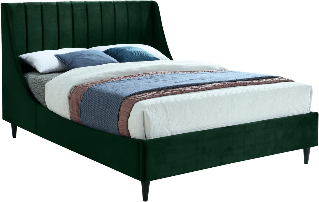 Eva Green Velvet King Bed - Royal Furniture & Gifts (MI) - Multi Location