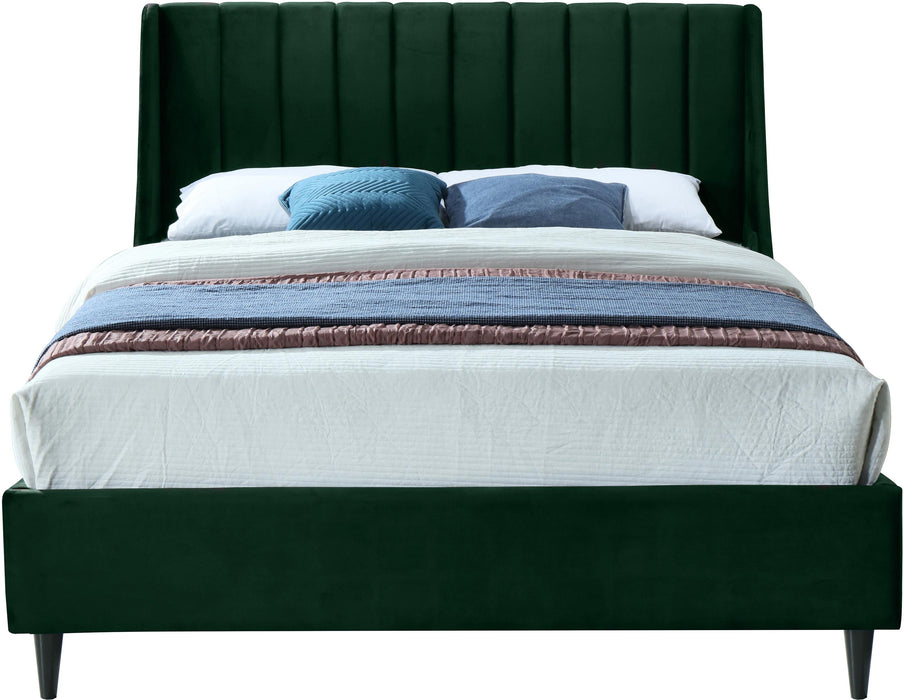 Eva Green Velvet King Bed - Royal Furniture & Gifts (MI) - Multi Location