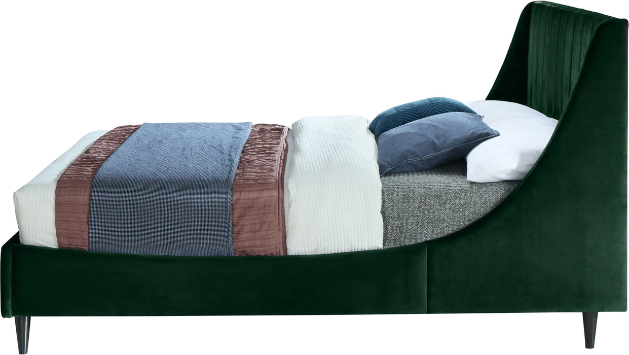 Eva Green Velvet King Bed - Royal Furniture & Gifts (MI) - Multi Location