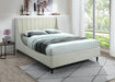 Eva Cream Velvet King Bed - Royal Furniture & Gifts (MI) - Multi Location