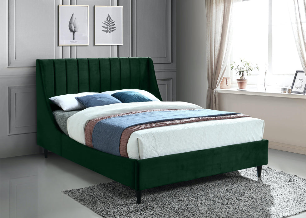 Eva Green Velvet King Bed - Royal Furniture & Gifts (MI) - Multi Location