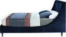 Eva Navy Velvet Queen Bed - Royal Furniture & Gifts (MI) - Multi Location