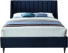 Eva Navy Velvet Queen Bed - Royal Furniture & Gifts (MI) - Multi Location