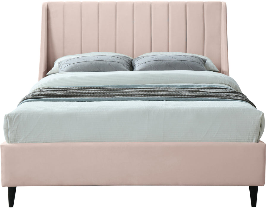 Eva Pink Velvet King Bed - Royal Furniture & Gifts (MI) - Multi Location