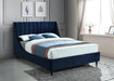 Eva Navy Velvet Queen Bed - Royal Furniture & Gifts (MI) - Multi Location