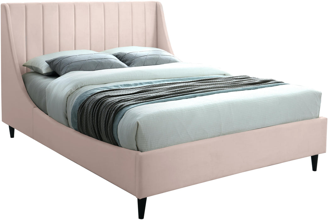 Eva Pink Velvet King Bed - Royal Furniture & Gifts (MI) - Multi Location
