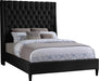 Fritz Black Velvet King Bed - Royal Furniture & Gifts (MI) - Multi Location