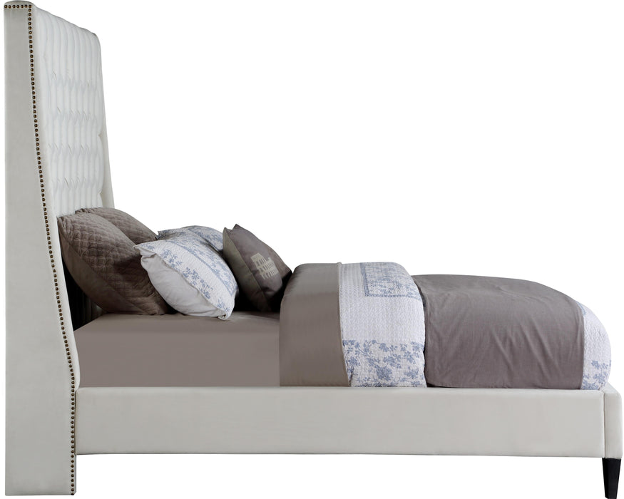 Fritz Cream Velvet King Bed - Royal Furniture & Gifts (MI) - Multi Location
