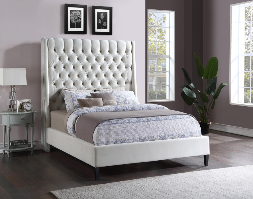 Fritz Cream Velvet King Bed - Royal Furniture & Gifts (MI) - Multi Location