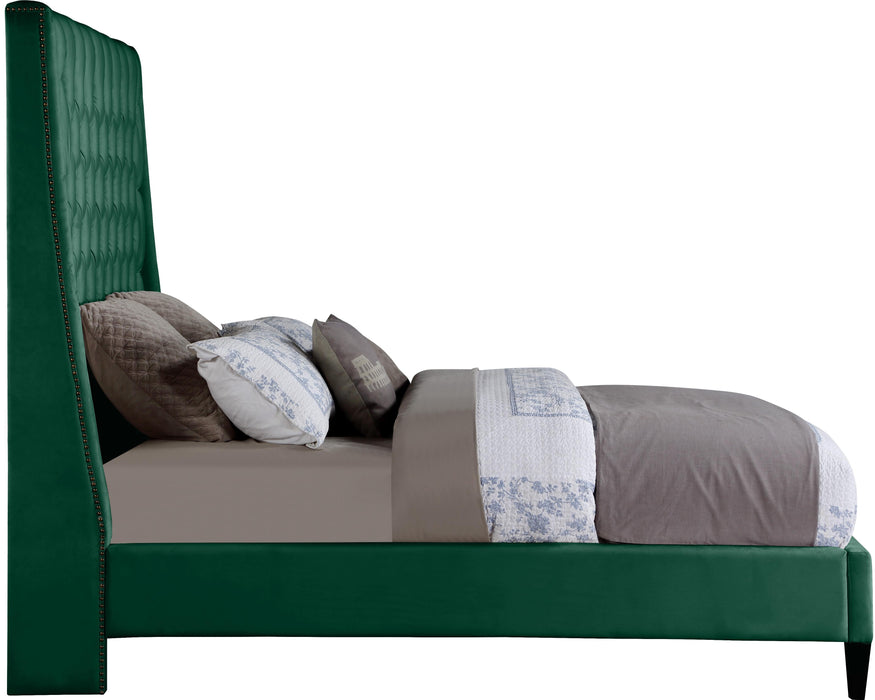 Fritz Green Velvet Queen Bed - Royal Furniture & Gifts (MI) - Multi Location