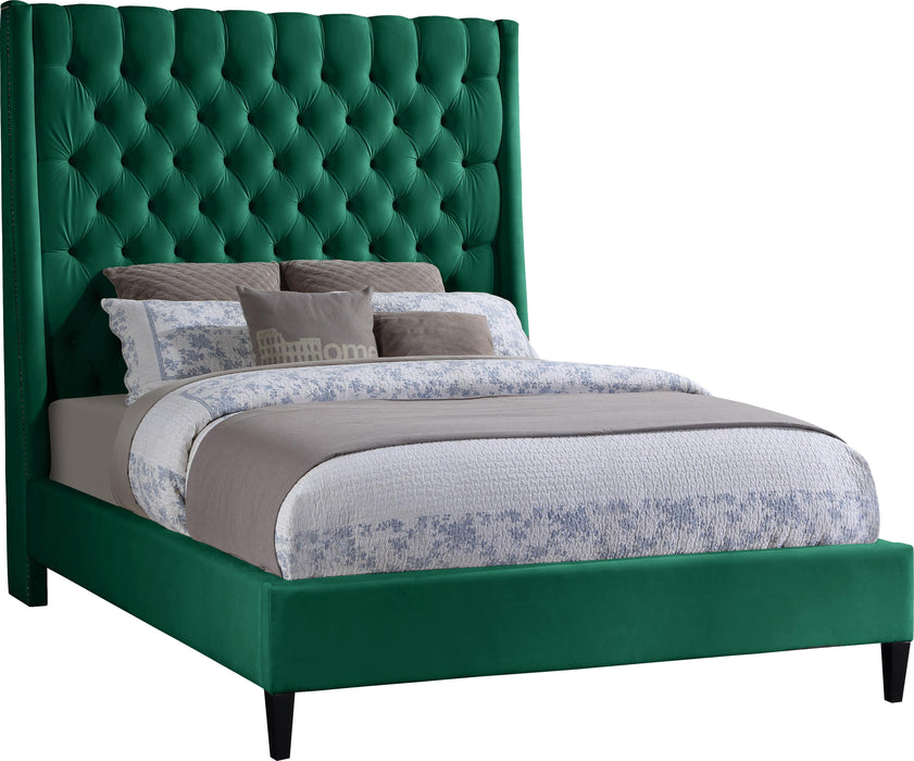 Fritz Green Velvet King Bed - Royal Furniture & Gifts (MI) - Multi Location
