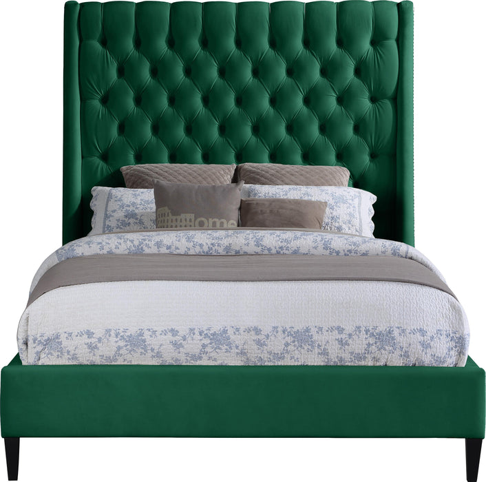 Fritz Green Velvet Queen Bed - Royal Furniture & Gifts (MI) - Multi Location