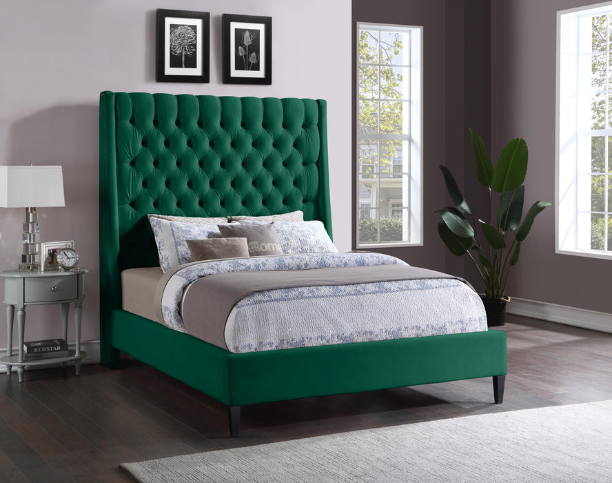 Fritz Green Velvet Queen Bed - Royal Furniture & Gifts (MI) - Multi Location