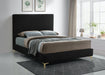 Geri Black Velvet Queen Bed - Royal Furniture & Gifts (MI) - Multi Location