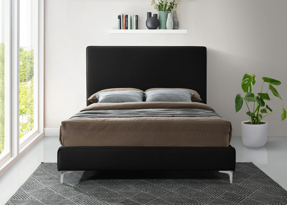 Geri Black Velvet King Bed - Royal Furniture & Gifts (MI) - Multi Location