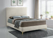 Geri Cream Velvet Queen Bed - Royal Furniture & Gifts (MI) - Multi Location
