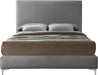 Geri Grey Velvet Queen Bed - Royal Furniture & Gifts (MI) - Multi Location