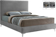 Geri Grey Velvet Queen Bed - Royal Furniture & Gifts (MI) - Multi Location